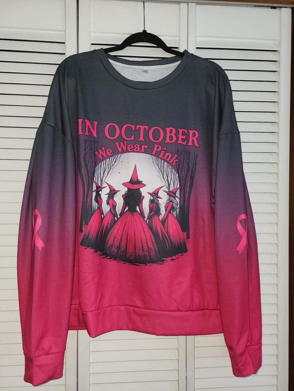 Women’s 'In October We Wear Pink' Breast Cancer Awareness Sweatshirt